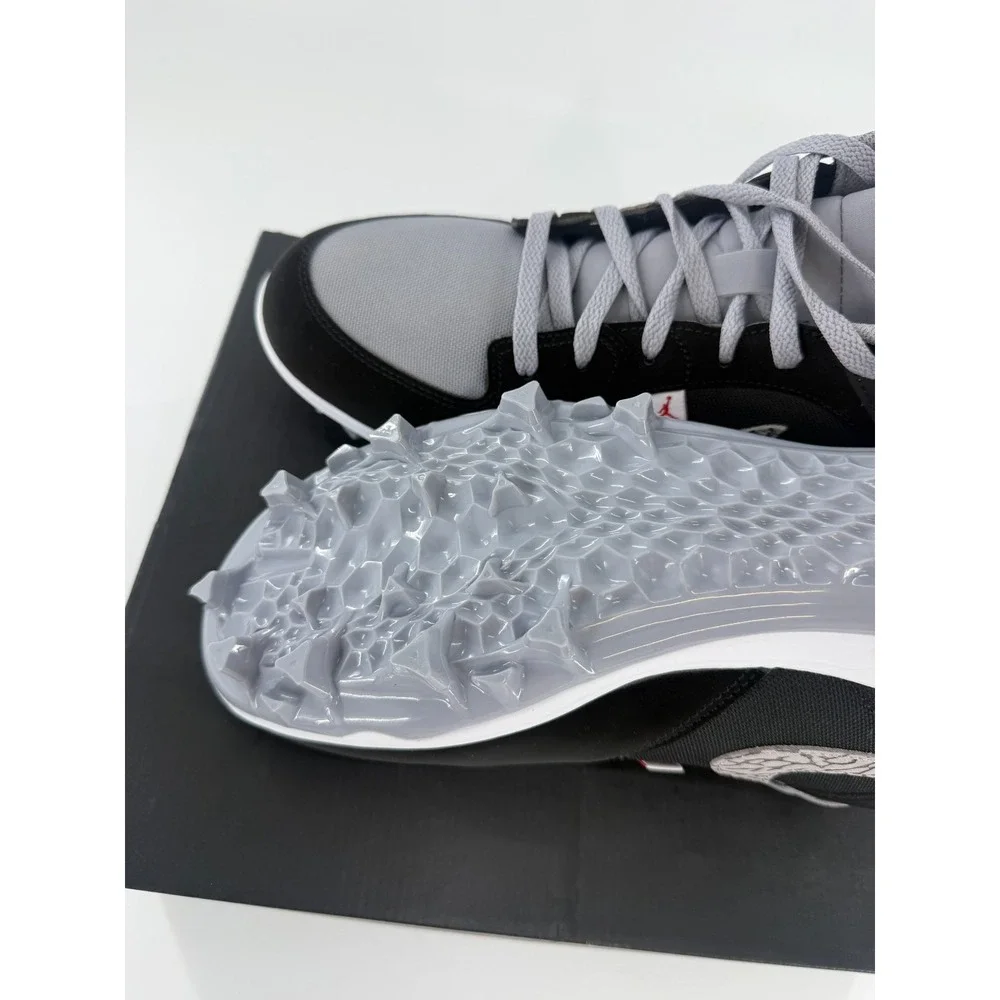Jordan Stadium 90 Low TD Black Cement Football Cleats HQ0210-060 Mens Size 12
